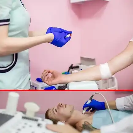 Медицинская процедура и ультразвуковое исследование